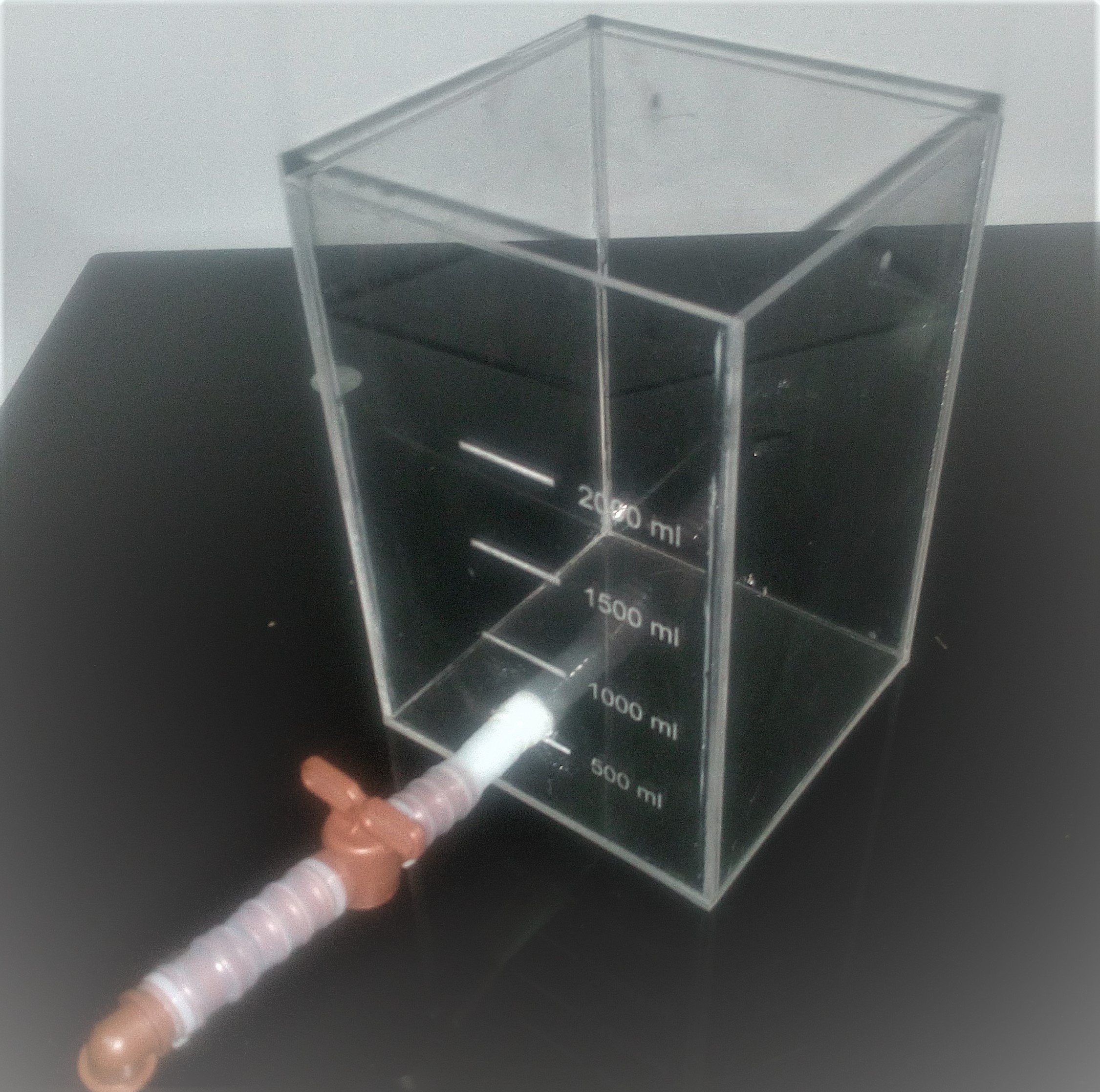 Vaso acrilico para Floculador yareth Quimicos